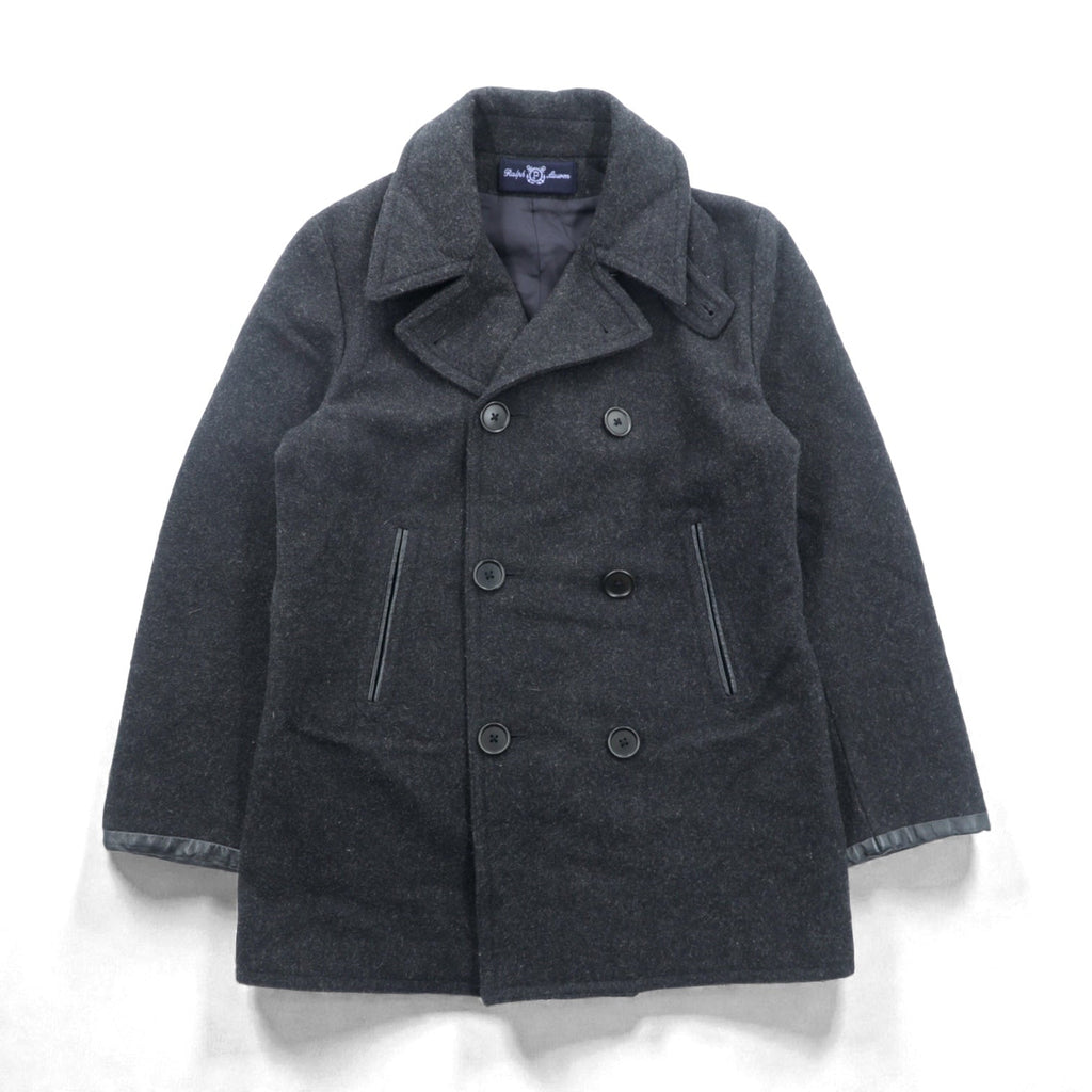 POLO SPORT RALPH LAUREN 90年代 ダブルブレスト ピーコート M グレー メルトン チンストラップ 日本製