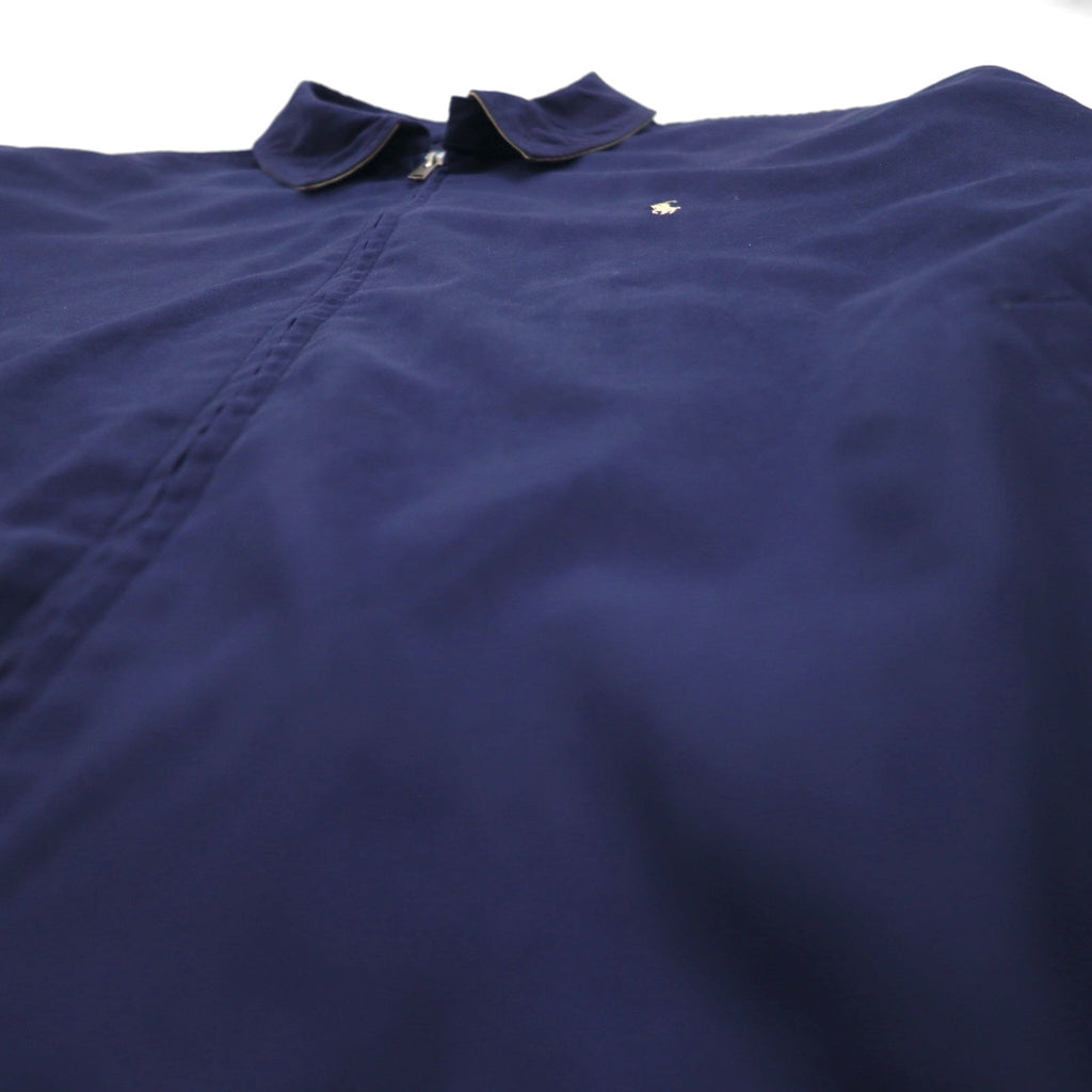 Polo by Ralph Lauren anni '90 swingtop giacca Harrington XL blu navy poliestere fodera a quadri ricamo pony piccolo