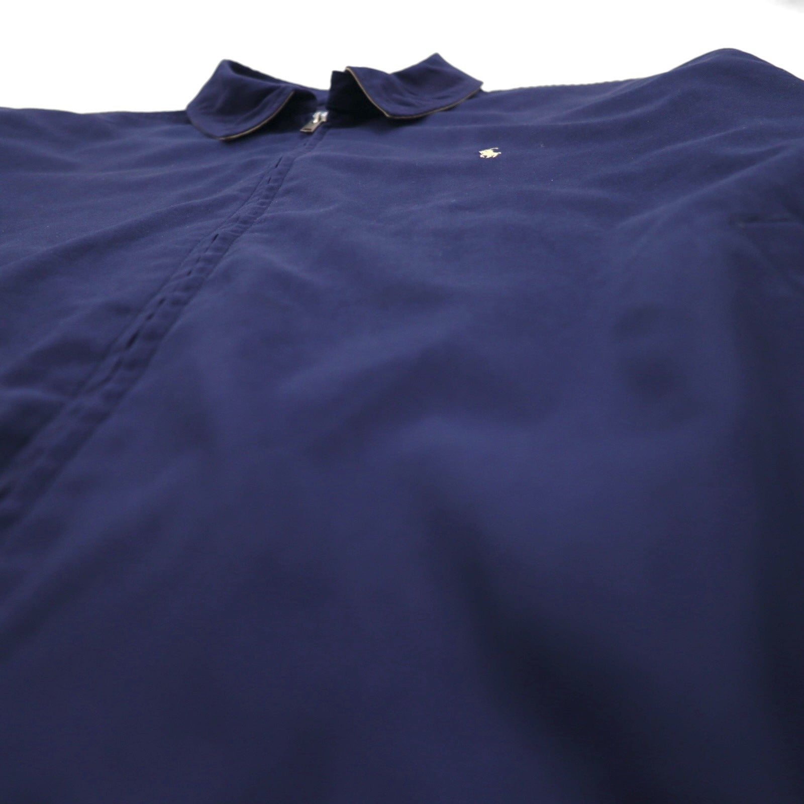 Polo by Ralph Lauren anni '90 swingtop giacca Harrington XL blu navy poliestere fodera a quadri ricamo pony piccolo