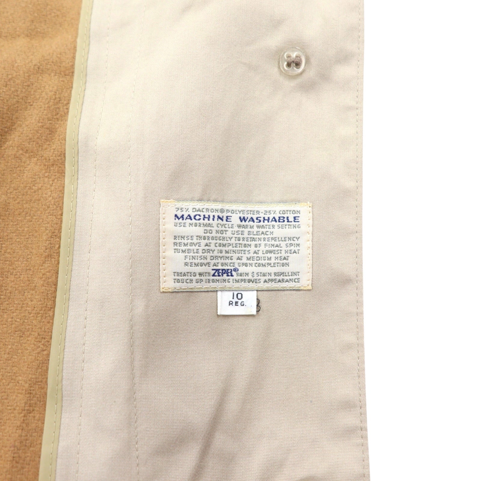 Trench Coat Misty Harbor, anni '90, made in USA, taglia L, poliestere, fodera removibile, cintura inclusa