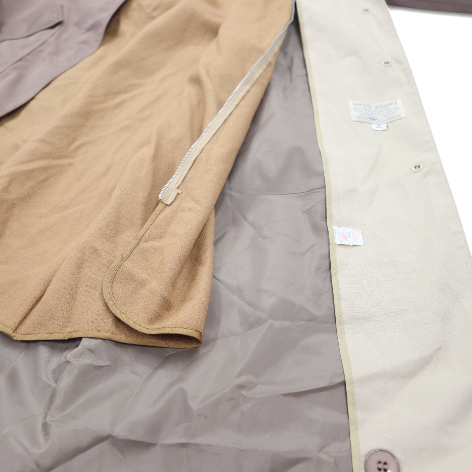 Trench Coat Misty Harbor, anni '90, made in USA, taglia L, poliestere, fodera removibile, cintura inclusa