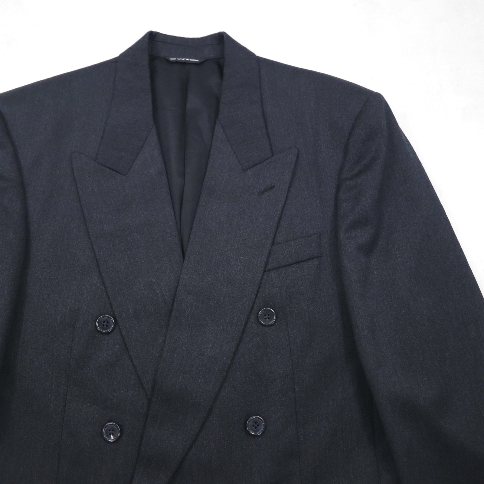 80s Canada UNION MADE Vintage Blazer BOSA 80年代 カナダ製 ダブル ブレザー ピークドラベル テーラードジャケット L ユニオンメイド ACTWUタグ JACK FRASER別注