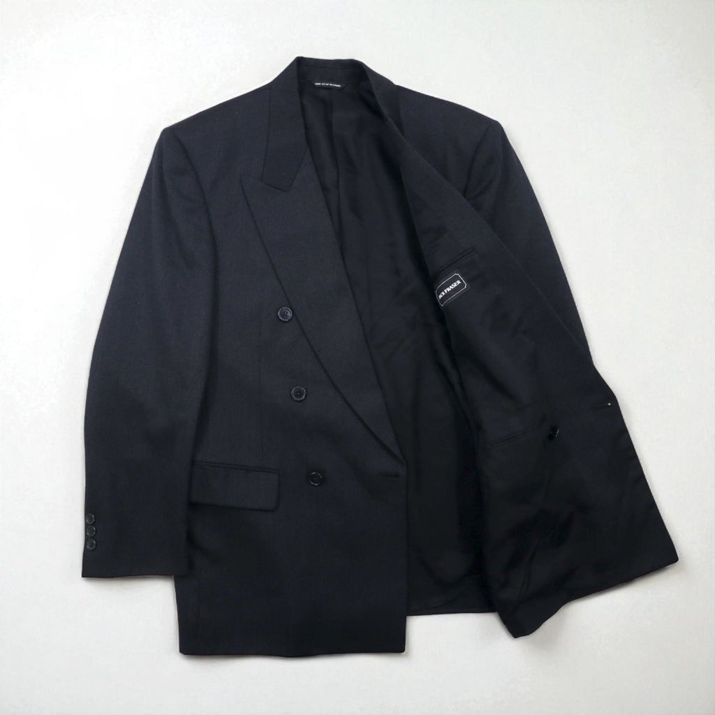 80s Canada UNION MADE Vintage Blazer BOSA 80年代 カナダ製 ダブル ブレザー ピークドラベル テーラードジャケット L ユニオンメイド ACTWUタグ JACK FRASER別注