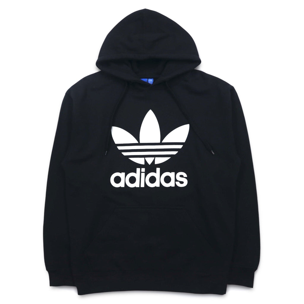 adidas originals Felpa con cappuccio pullover con logo a trifoglio XL nera TREFOIL LEAF PRINT LOGO G92596