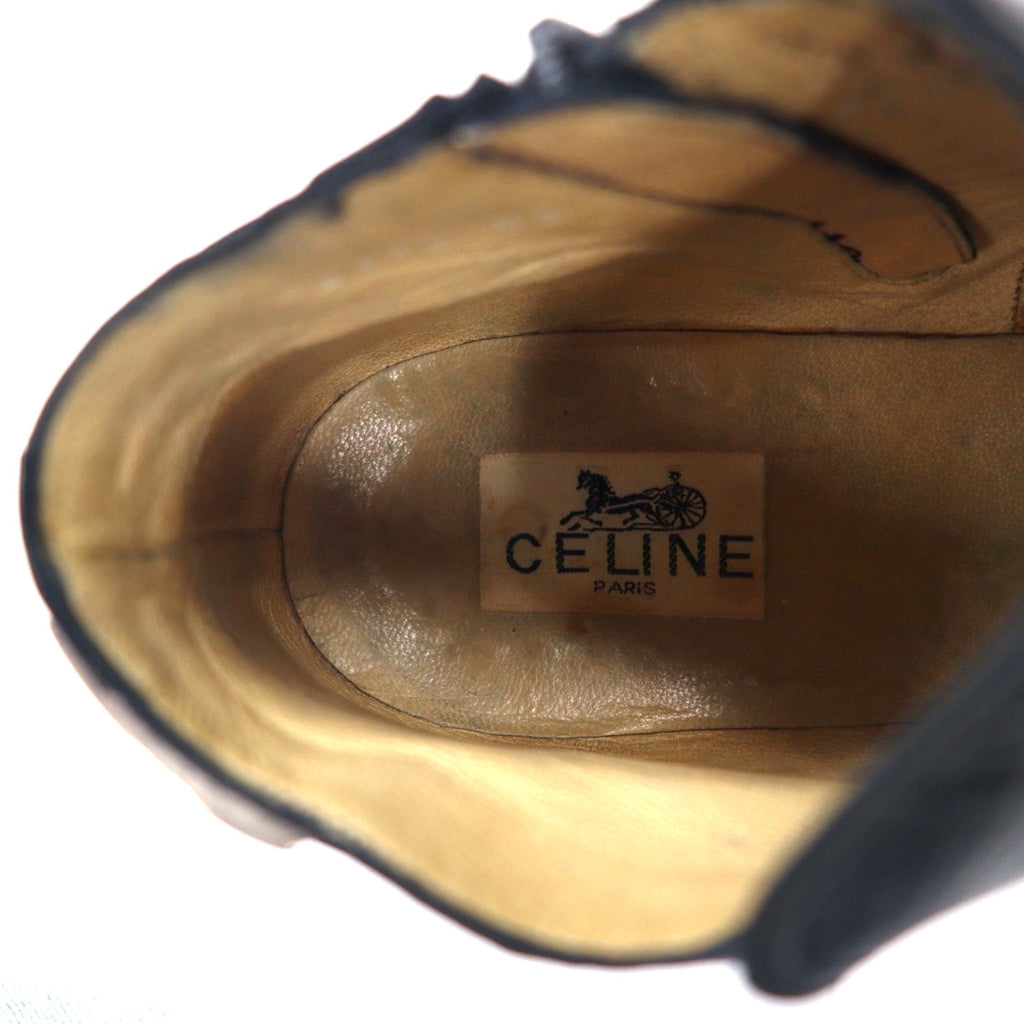 CELINE Stivaletti Jodphur vintage con cerniera laterale 25 cm pelle nera