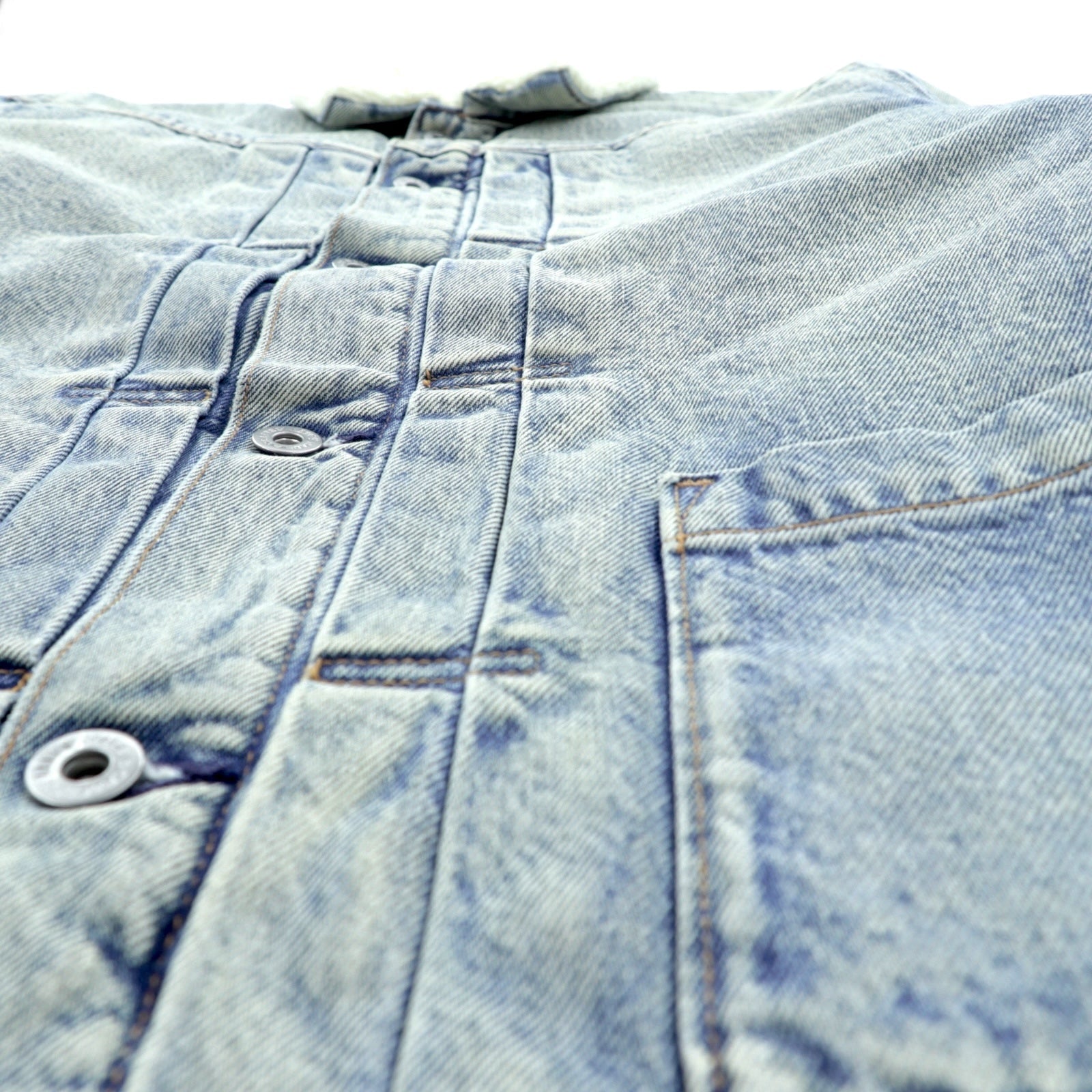 LEVI'S MADE&CRAFTED ビッグE タイプ 2nd シェルパ トラッカージャケット S インディゴ TYPE 2 裏ボア 34470-0004 プリーツ 紺タブ トルコ製