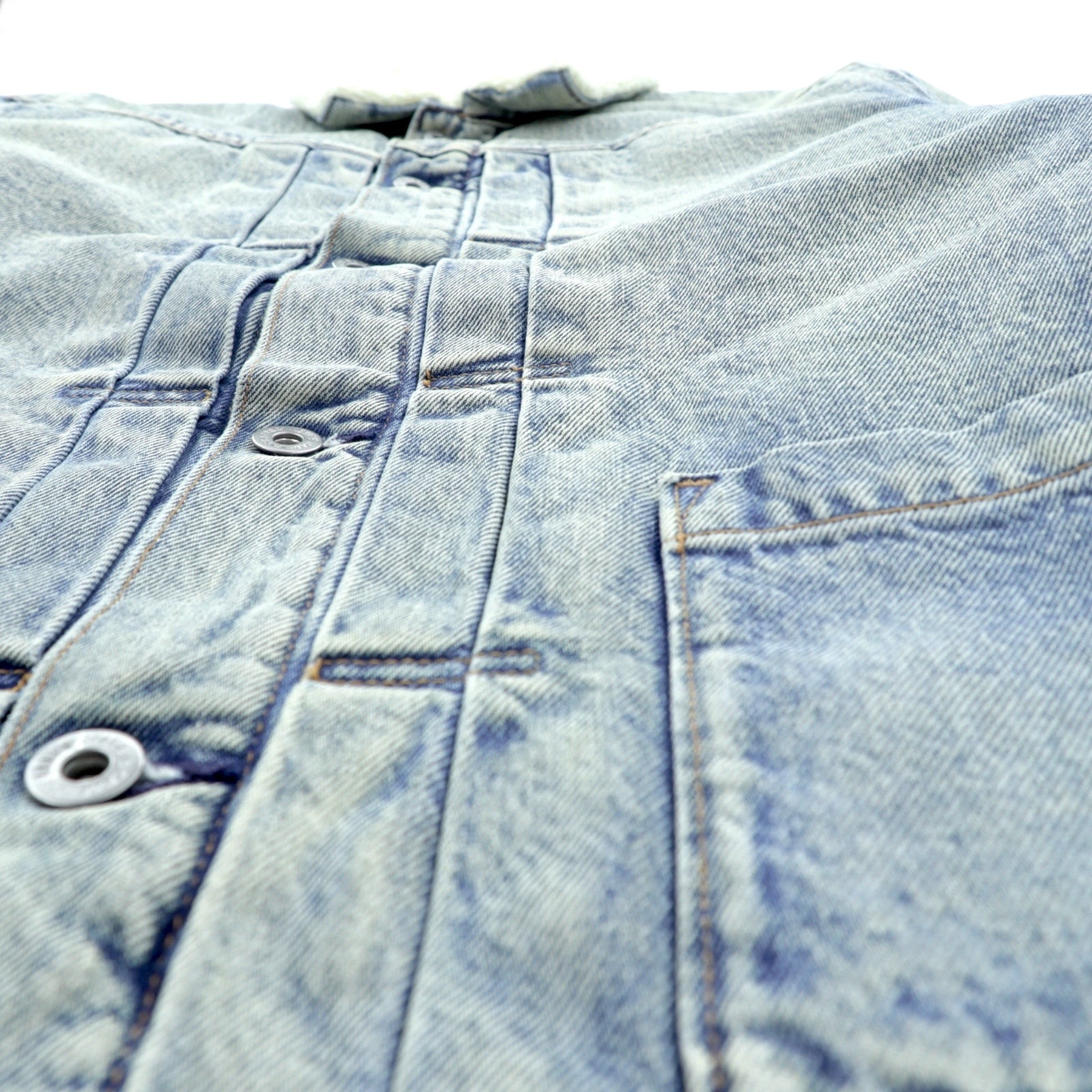 LEVI'S MADE&CRAFTED ビッグE タイプ 2nd シェルパ トラッカージャケット S インディゴ TYPE 2 裏ボア 34470-0004 プリーツ 紺タブ トルコ製