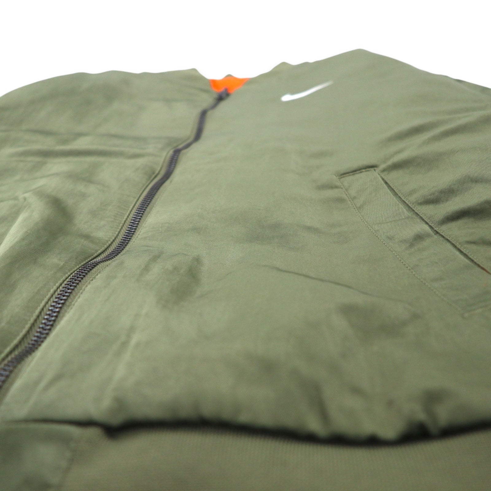 NIKE リバーシブル MA-1 フライト ボンバージャケット S カーキ オレンジ NIKE VRSTY BMBR JKT