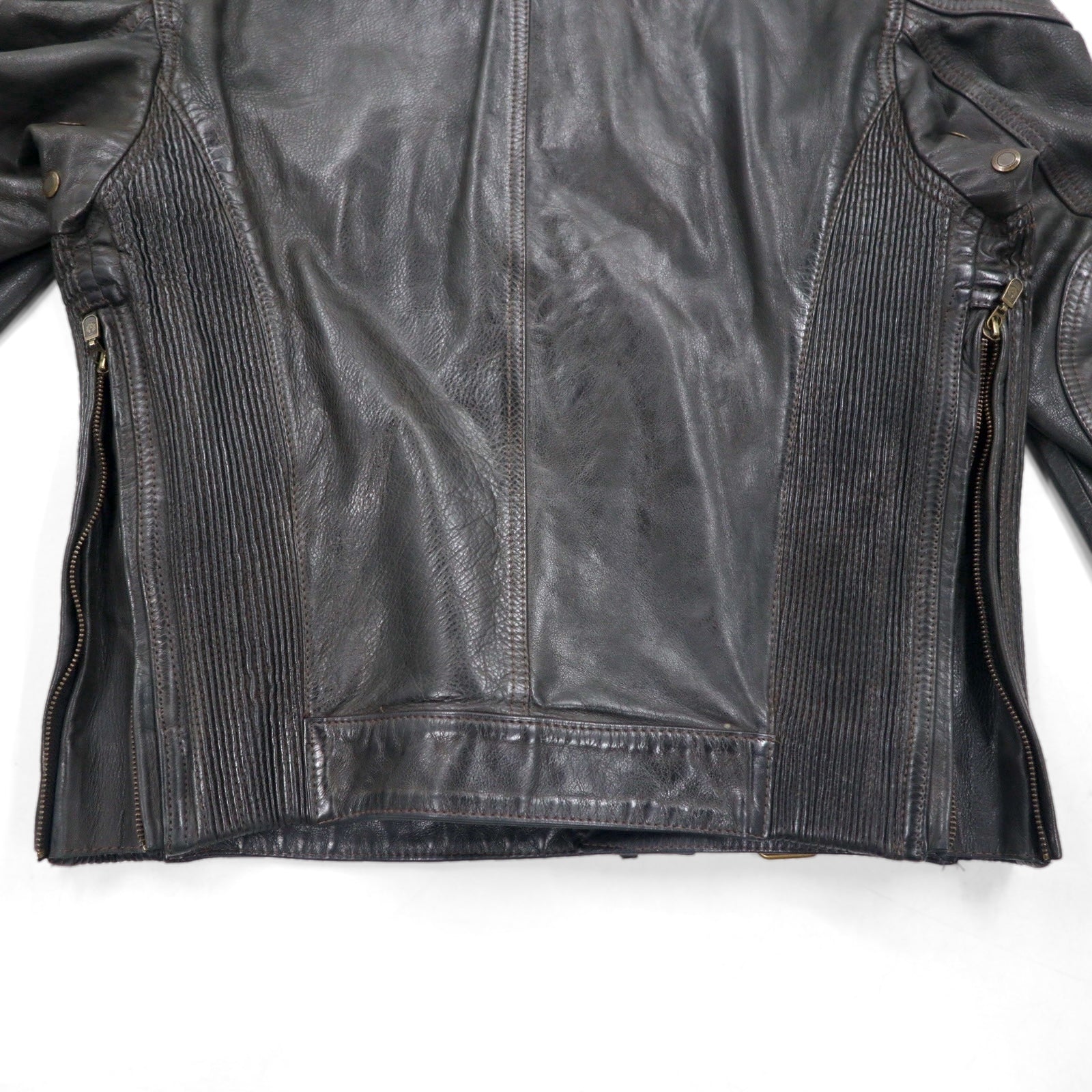 Belstaff Made in Italy Giacca Moto in Pelle Cerata a Mano Gangster Rider's M Marrone