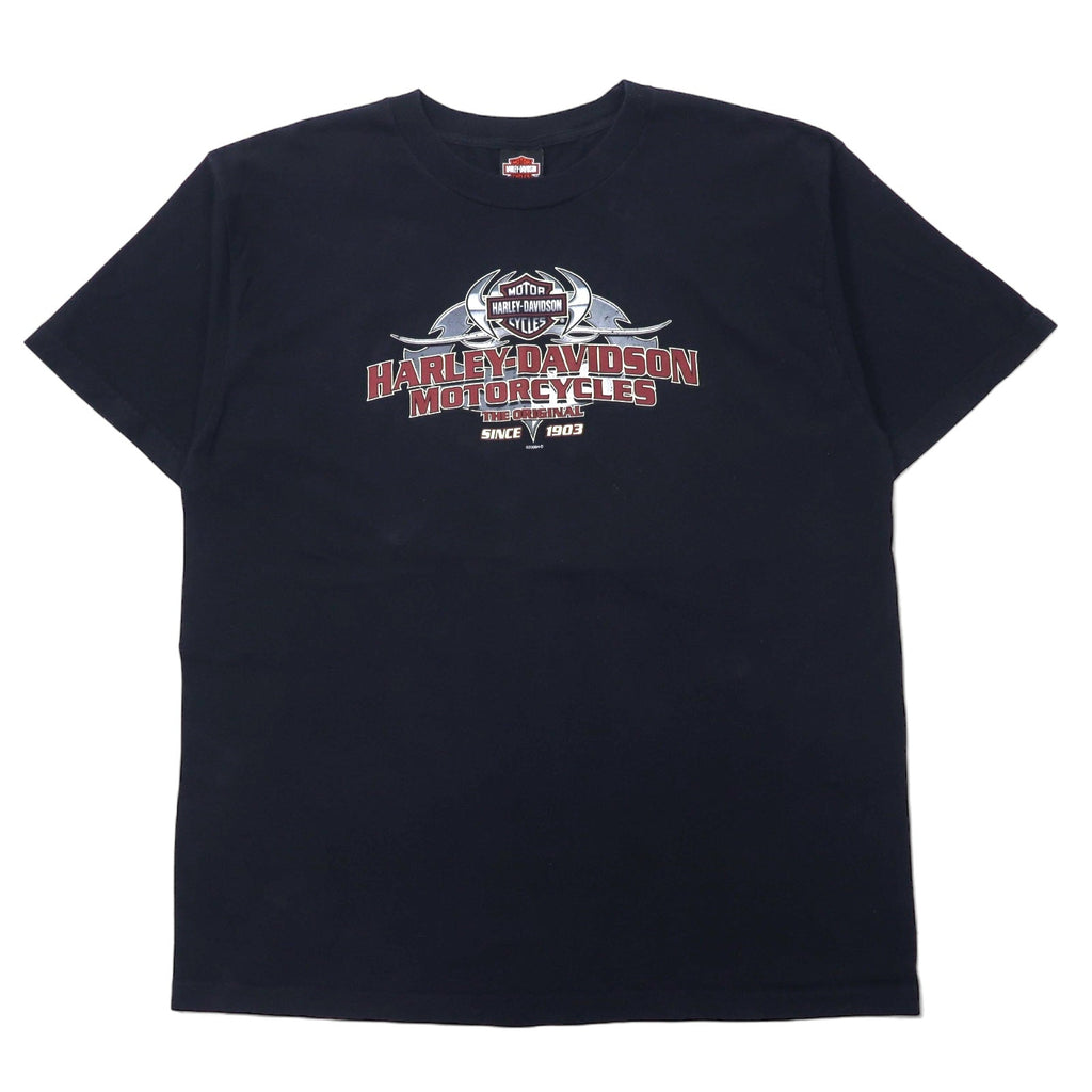 Maglietta HARLEY DAVIDSON MADE IN USA, anni 2000, stampa logo, taglia 2XL, colore nero, cotone, SACRAMENTO CALIFORNIA, taglia grande