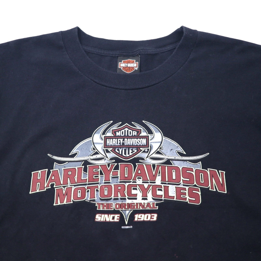 Maglietta HARLEY DAVIDSON MADE IN USA, anni 2000, stampa logo, taglia 2XL, colore nero, cotone, SACRAMENTO CALIFORNIA, taglia grande