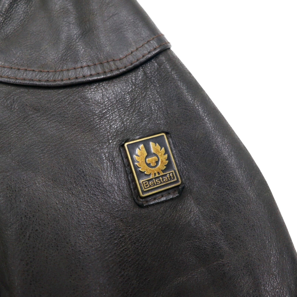 Belstaff Made in Italy Giacca Moto in Pelle Cerata a Mano Gangster Rider's M Marrone
