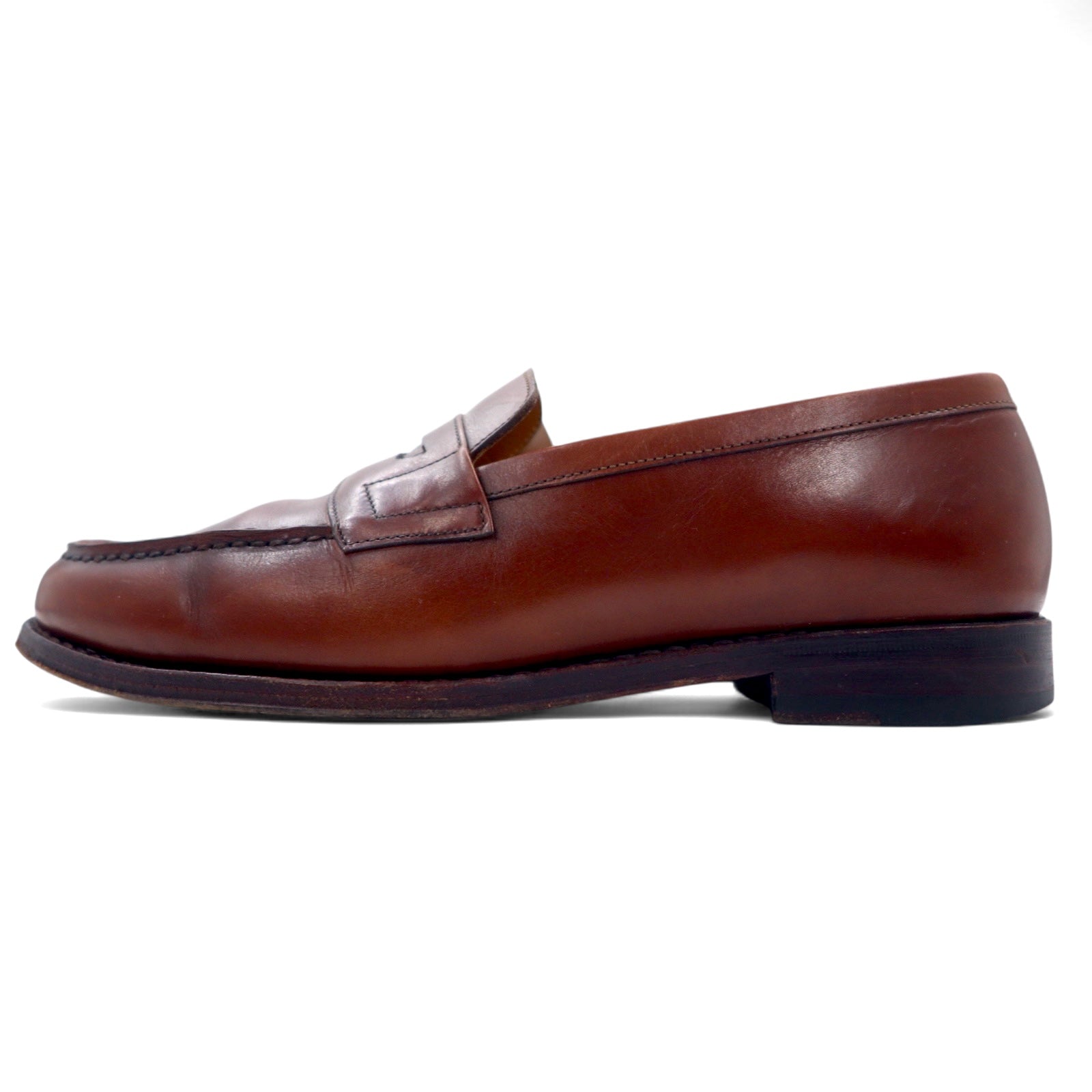 Jalan Sriwijaya mocassini penny in pelle di vitello 24.5cm marrone, pelle, costruzione Goodyear Welted 98622 18045