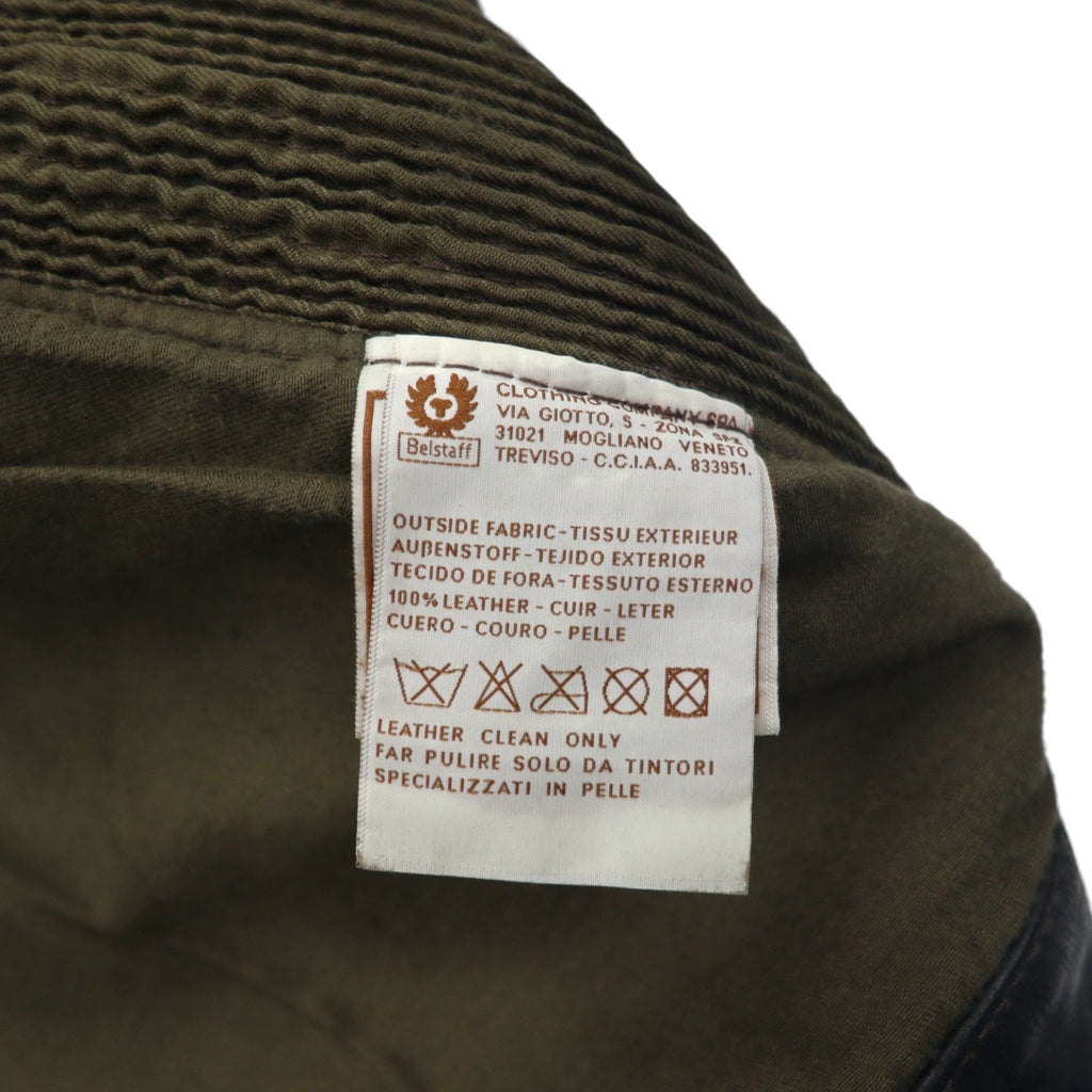 Belstaff Made in Italy Giacca Moto in Pelle Cerata a Mano Gangster Rider's M Marrone