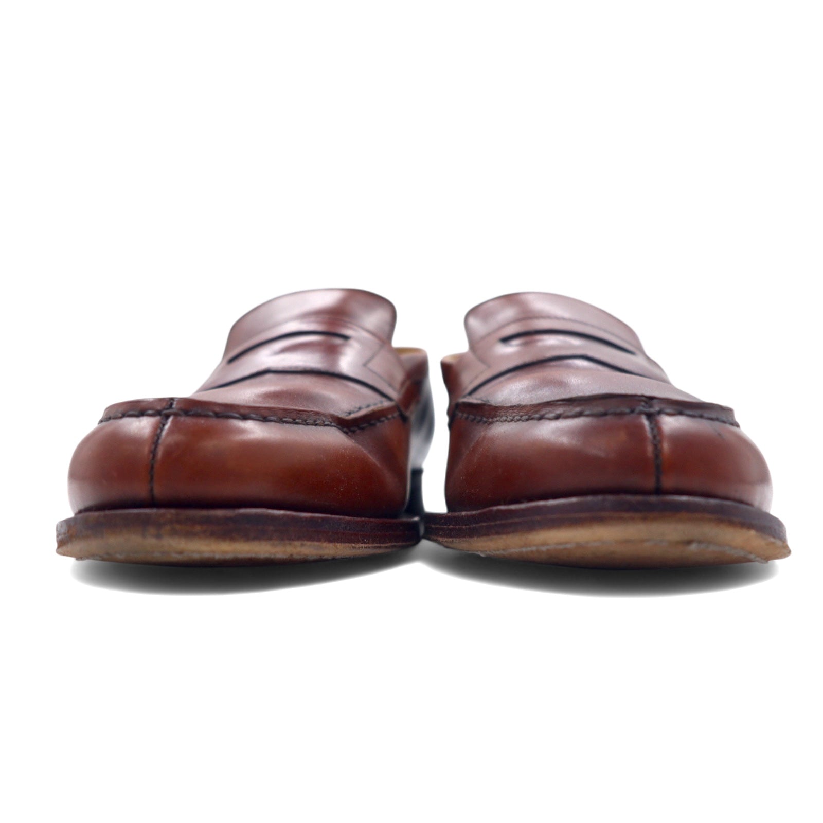 Jalan Sriwijaya mocassini penny in pelle di vitello 24.5cm marrone, pelle, costruzione Goodyear Welted 98622 18045