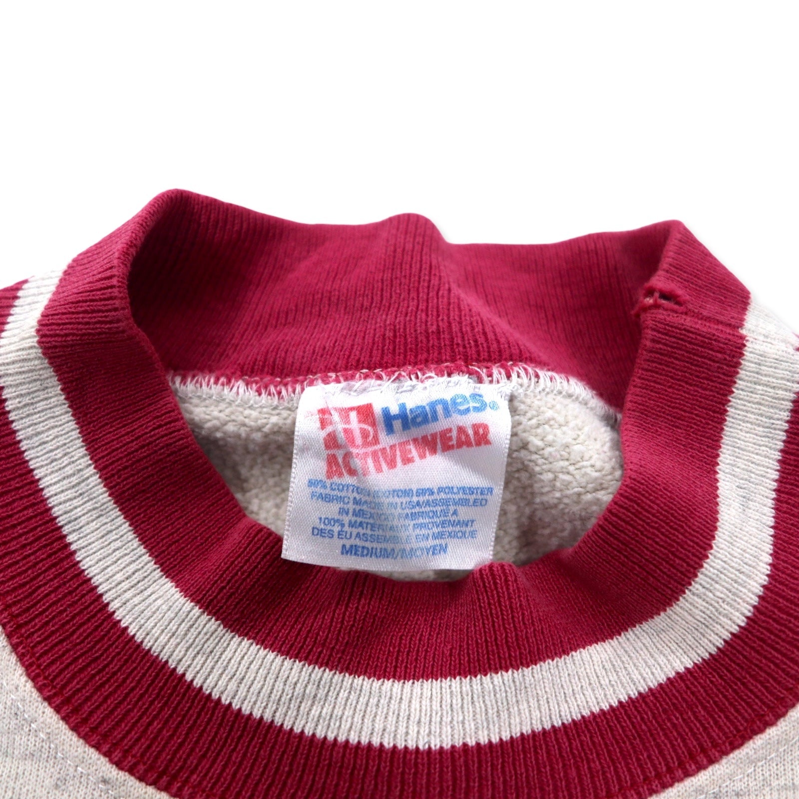 Hanes USA 90s ACTIVE WEAR Felpa a coste M Grigio Cotone LAKE TAHOE