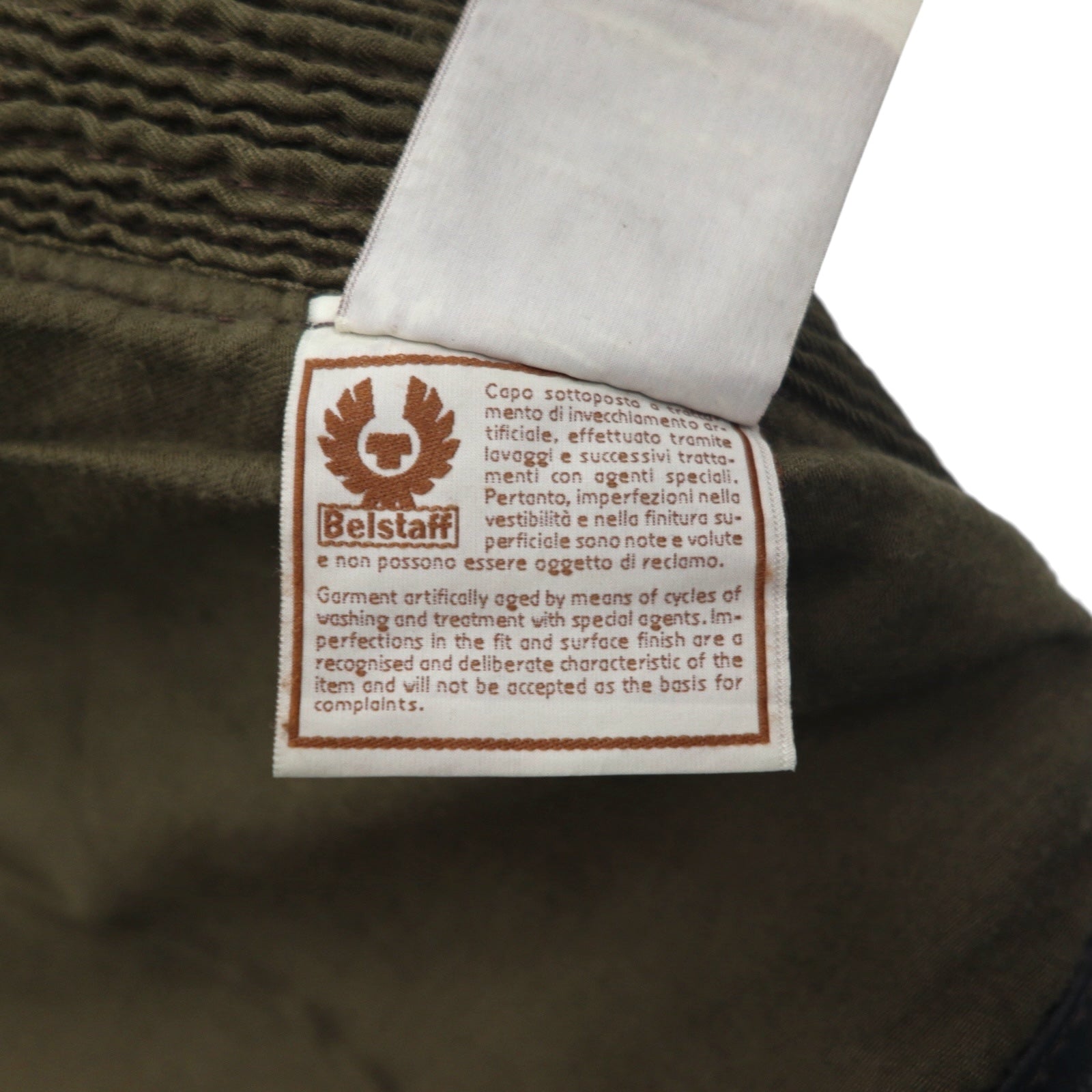 Belstaff Made in Italy Giacca Moto in Pelle Cerata a Mano Gangster Rider's M Marrone