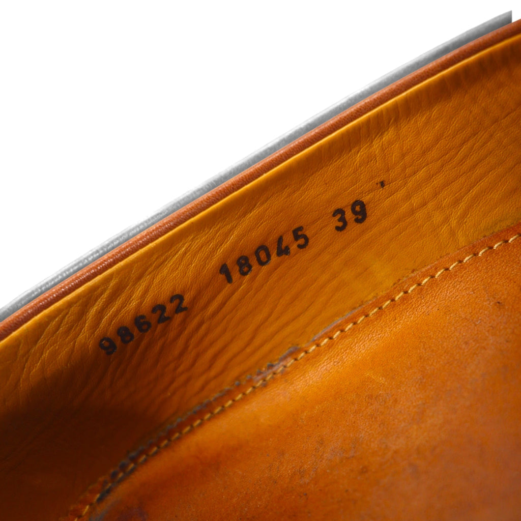 Jalan Sriwijaya mocassini penny in pelle di vitello 24.5cm marrone, pelle, costruzione Goodyear Welted 98622 18045
