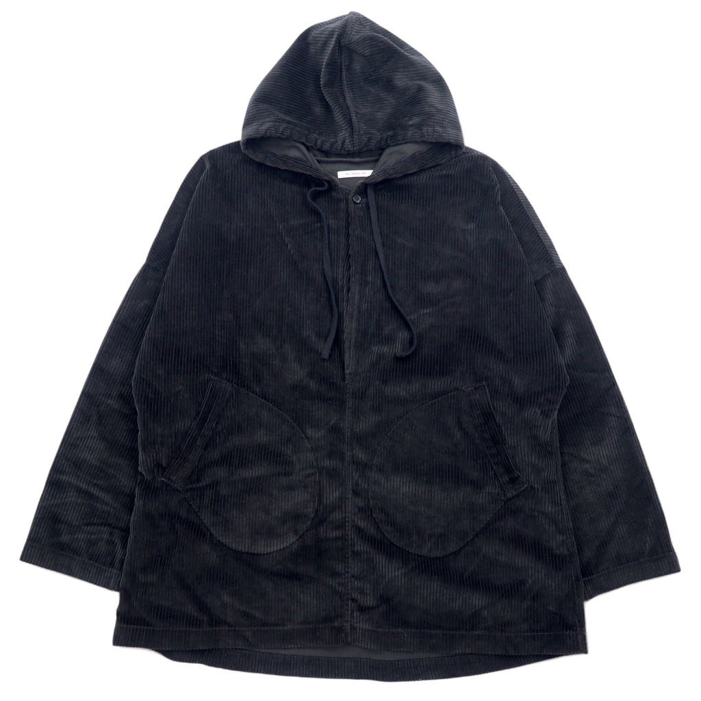 s.k. manor hill USA Anorak con cappuccio in velluto a coste taglia L nero cotone