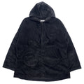 s.k. manor hill USA Anorak con cappuccio in velluto a coste taglia L nero cotone
