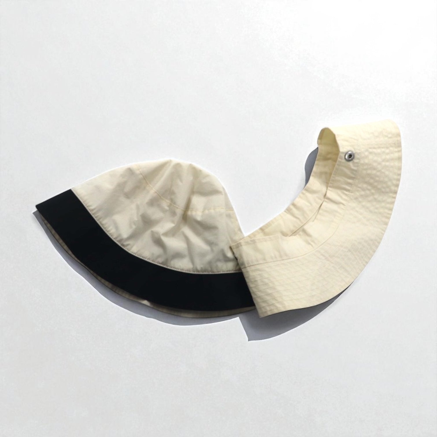 KIJIMA TAKAYUKI Cappello alla pescatora 2 vie 57 cm Avorio Cotone W-232630 Made in Japan