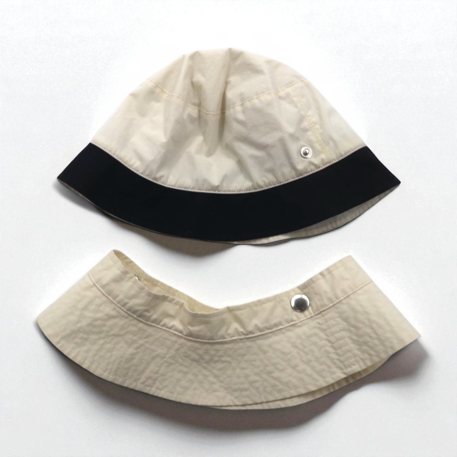 KIJIMA TAKAYUKI Cappello alla pescatora 2 vie 57 cm Avorio Cotone W-232630 Made in Japan