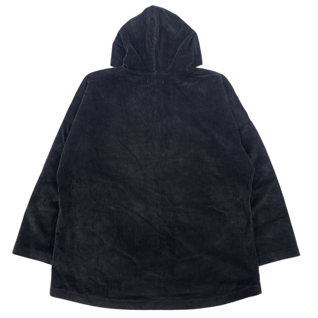 s.k. manor hill USA Anorak con cappuccio in velluto a coste taglia L nero cotone