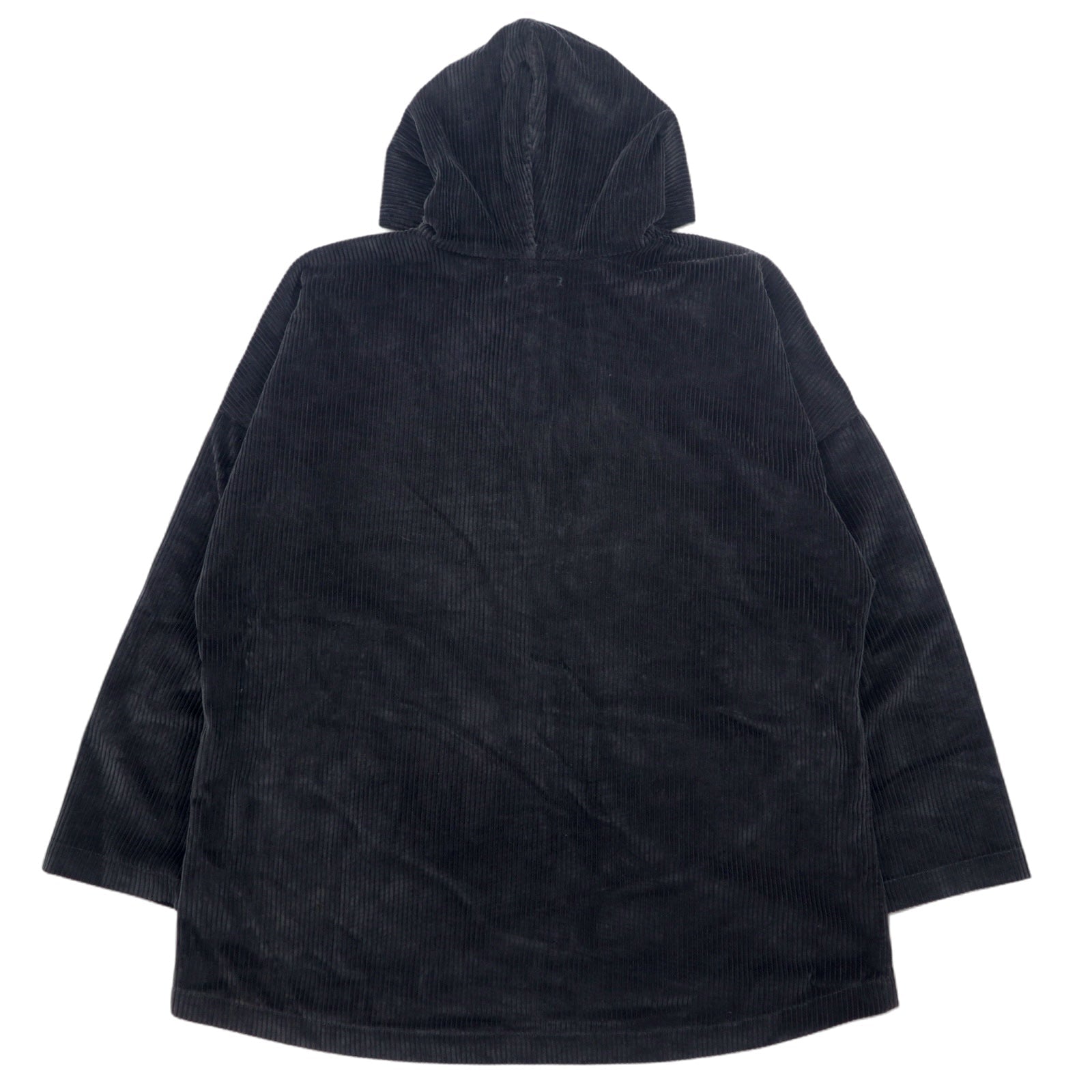 s.k. manor hill USA Anorak con cappuccio in velluto a coste taglia L nero cotone