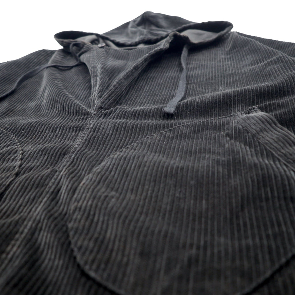 s.k. manor hill USA Anorak con cappuccio in velluto a coste taglia L nero cotone