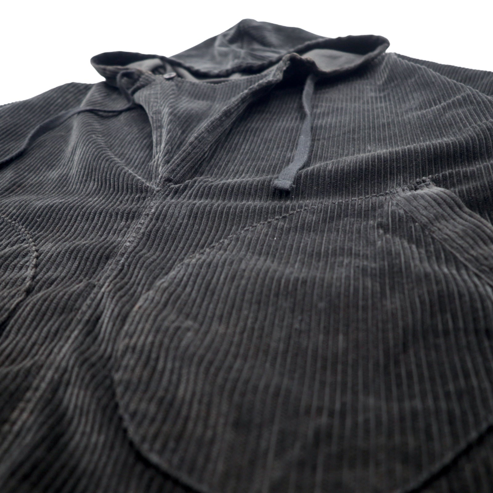 s.k. manor hill USA Anorak con cappuccio in velluto a coste taglia L nero cotone