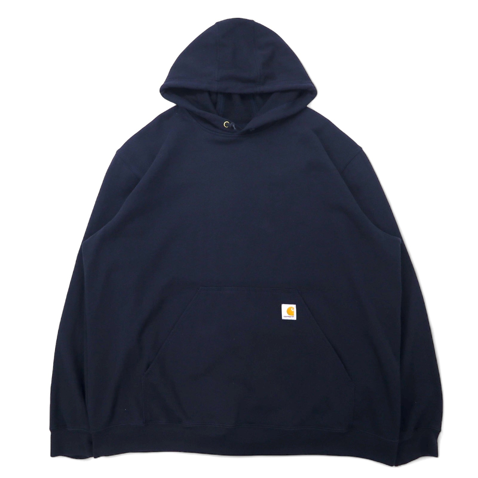 Carhartt Felpa con cappuccio pullover a vestibilità larga 2XL blu navy in cotone, interno felpato, MIDWEIGHT PO HOODIE K121-472