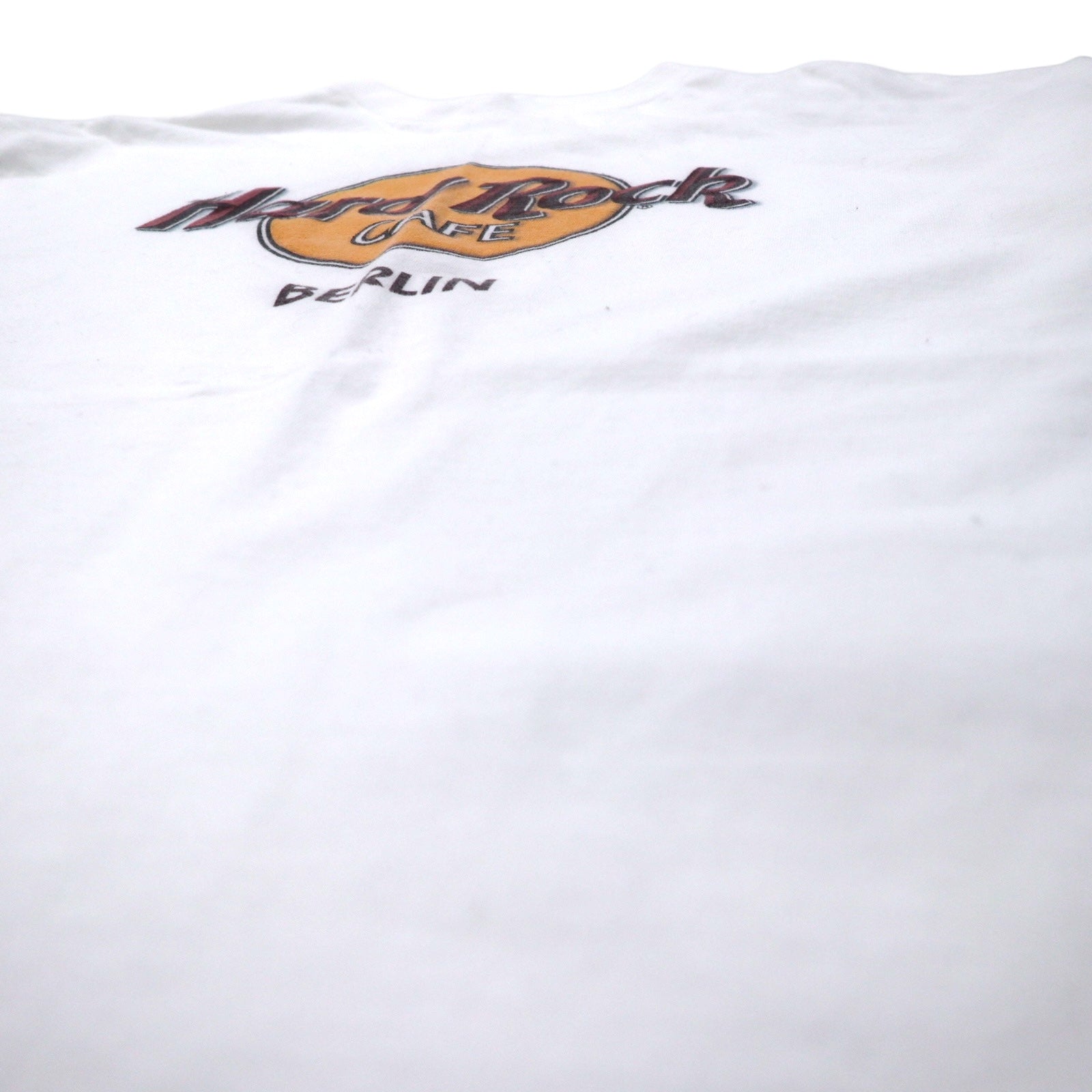 T-shirt Hard Rock CAFE stampa logo XL bianca cotone taglia grande BERLINO
