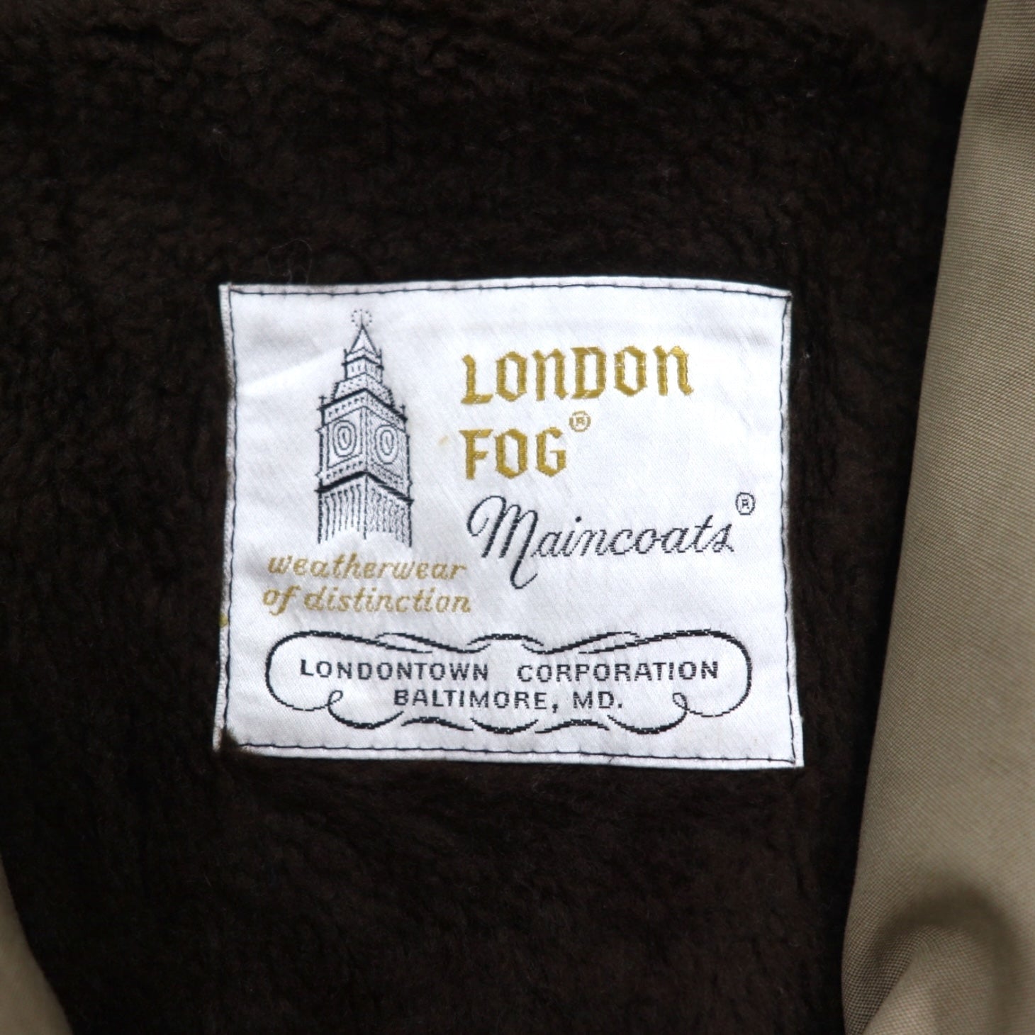 LONDON FOG Trench Coat con collo alla coreana XL Beige, pattina copribottoni, spalline, fodera in pelliccia rimovibile, con cintura
