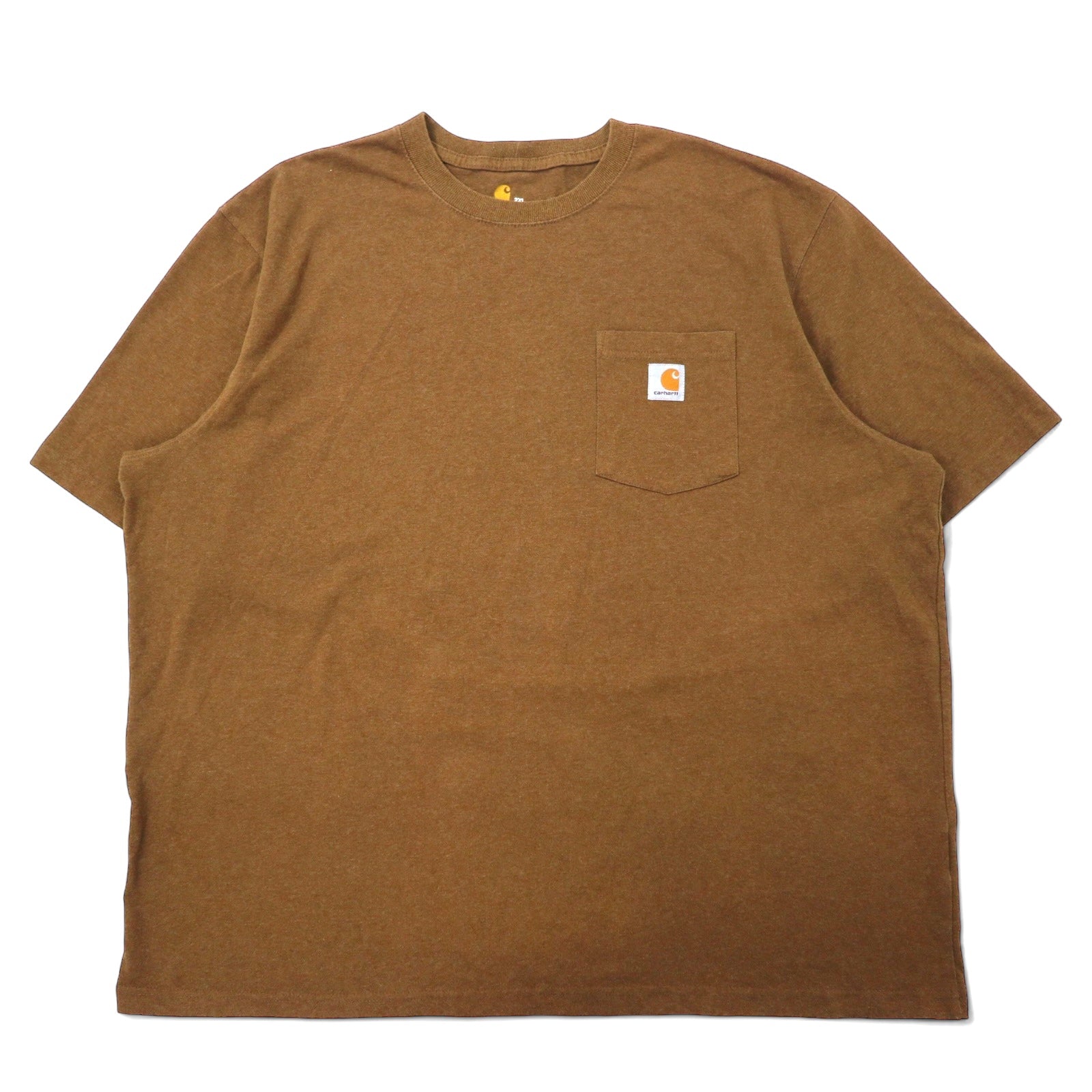 Carhartt T-shirt con taschino, taglia 2XL, marrone, cotone, oversize, K87 219