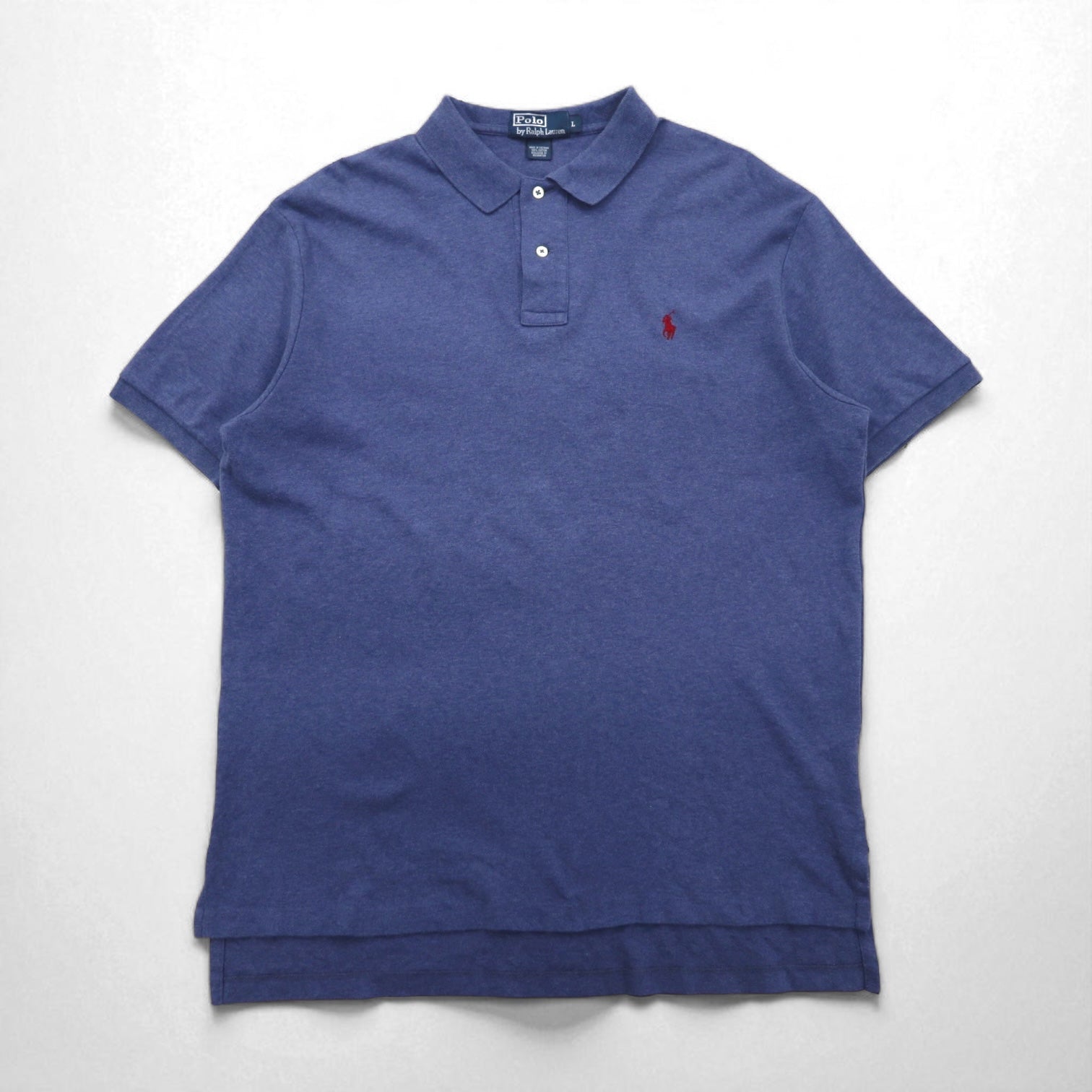 Polo by Ralph Lauren anni '90 Polo L blu navy cotone piccolo logo ricamato