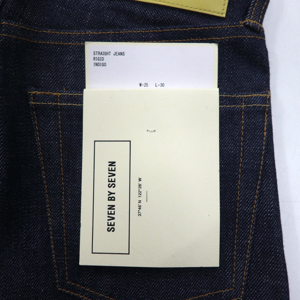 SEVEN BY SEVEN Jeans rigidi S blu cimosa red selvedge 800-9240077 Made in Japan Nuovo