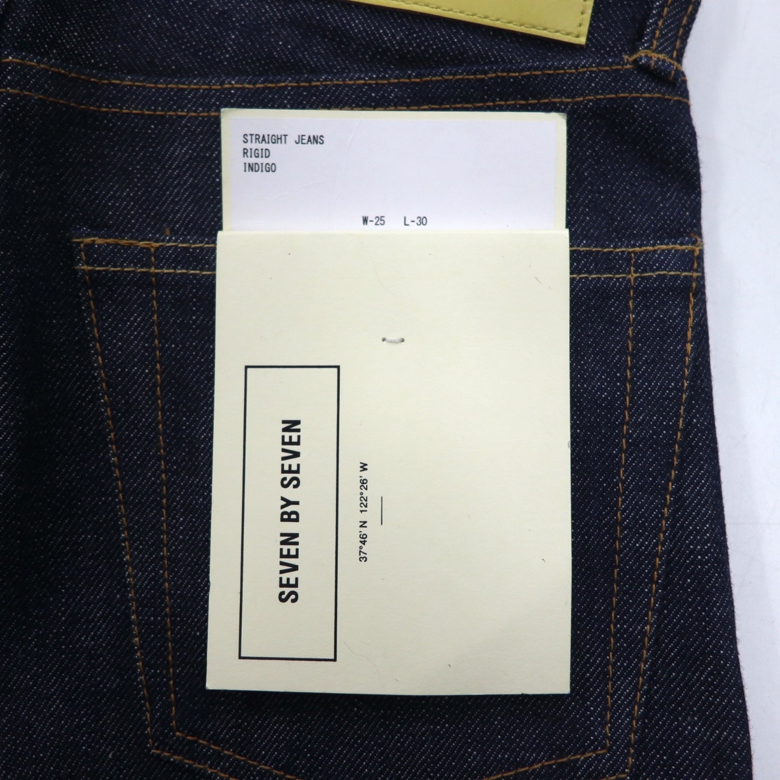 SEVEN BY SEVEN Jeans rigidi S blu cimosa red selvedge 800-9240077 Made in Japan Nuovo