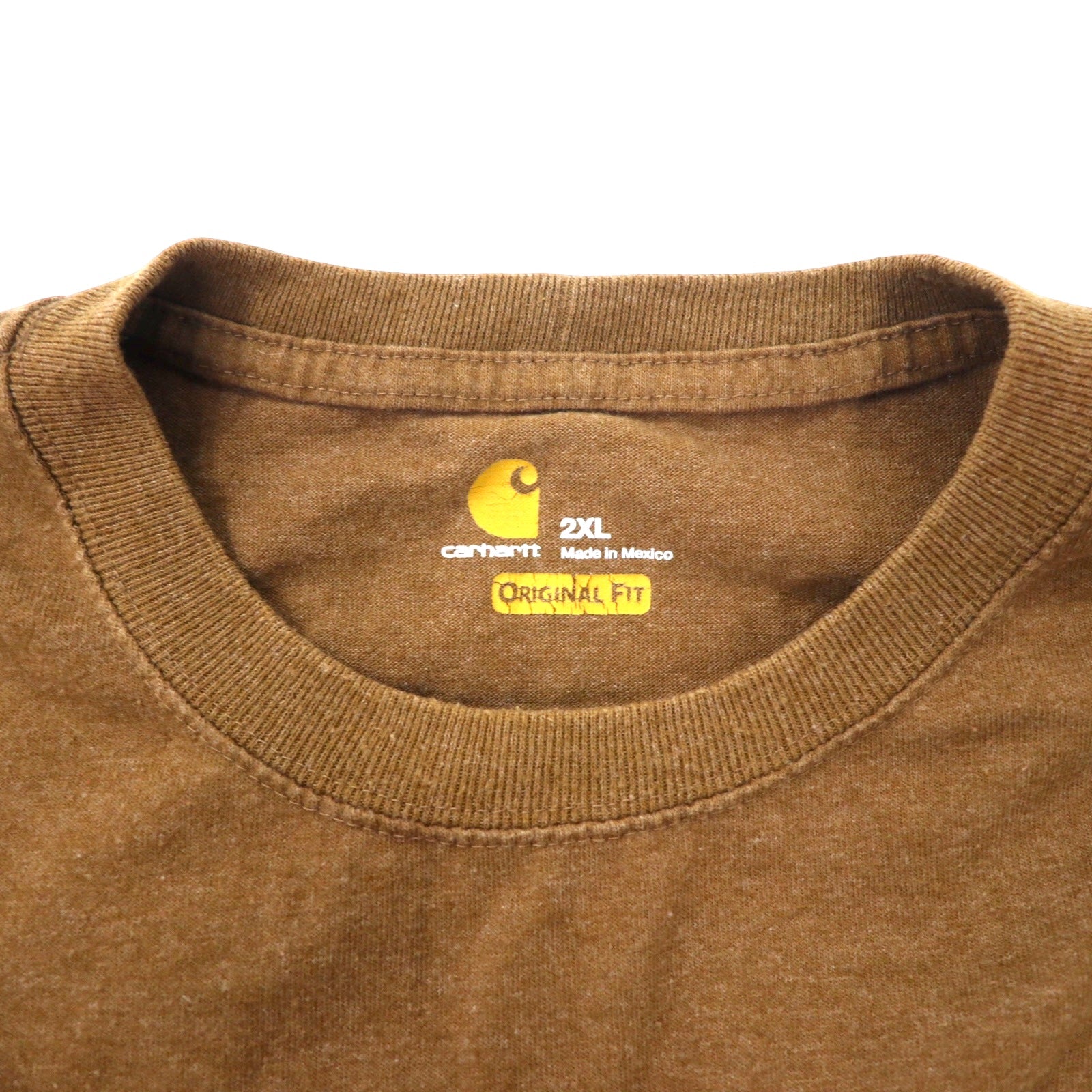 Carhartt T-shirt con taschino, taglia 2XL, marrone, cotone, oversize, K87 219