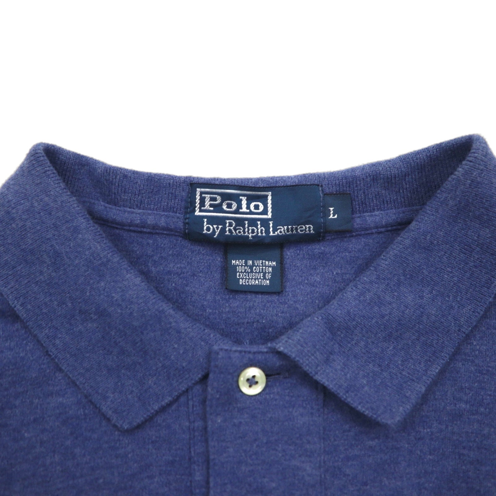 Polo by Ralph Lauren anni '90 Polo L blu navy cotone piccolo logo ricamato