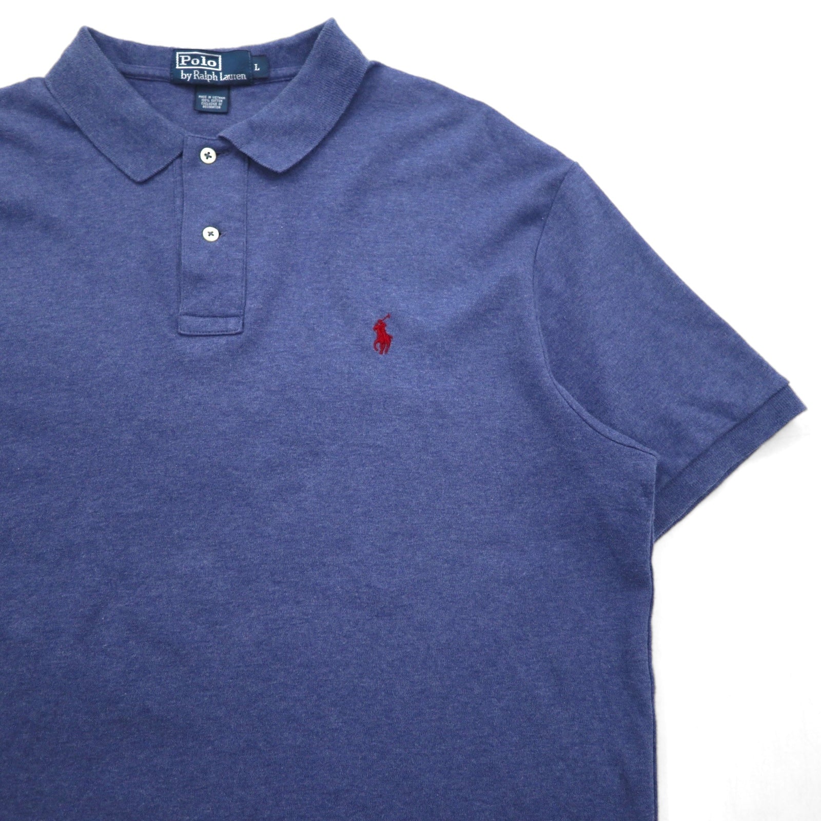 Polo by Ralph Lauren anni '90 Polo L blu navy cotone piccolo logo ricamato