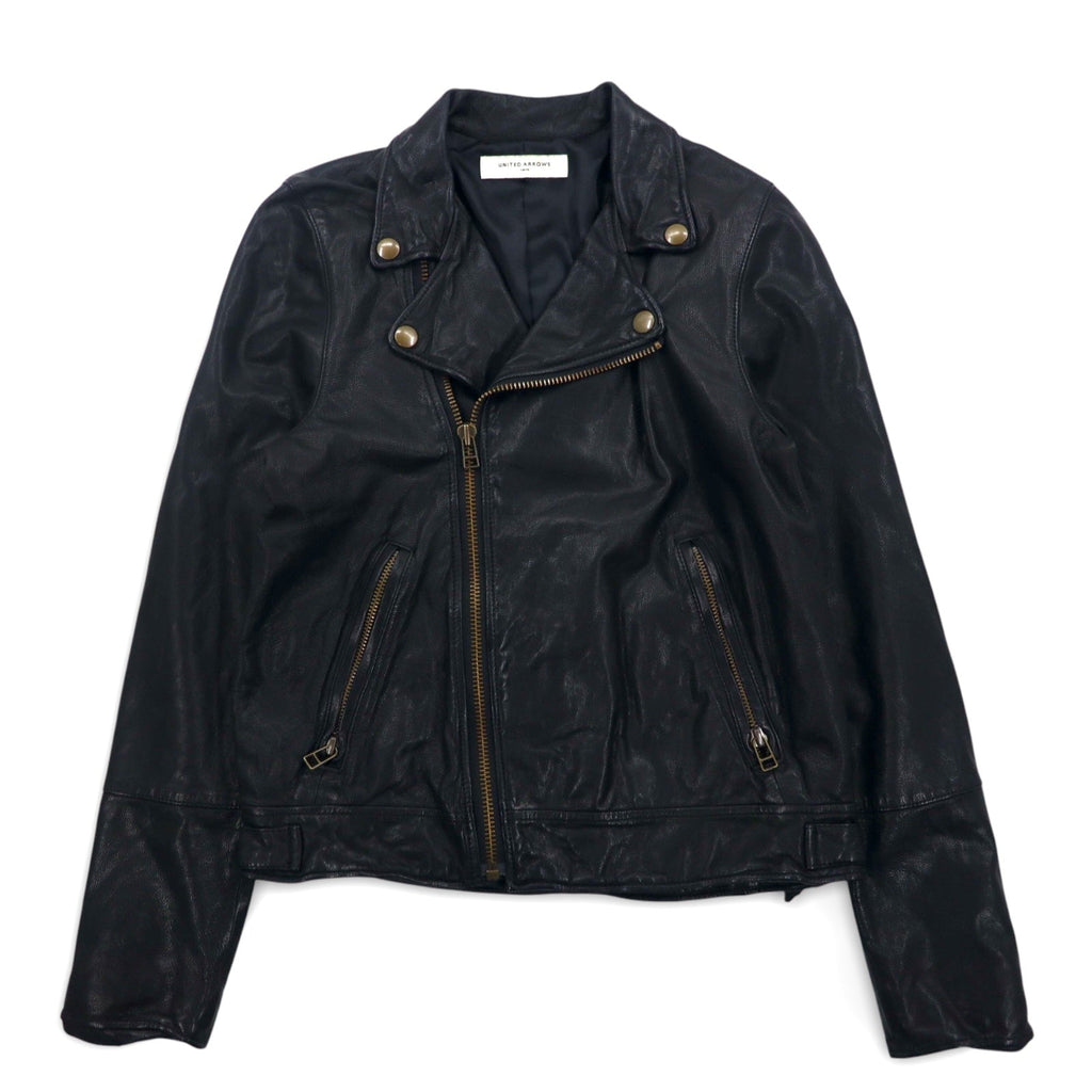 UNITED ARROWS Giacca chiodo in pelle di capra - S, nera (1525-136-2584)