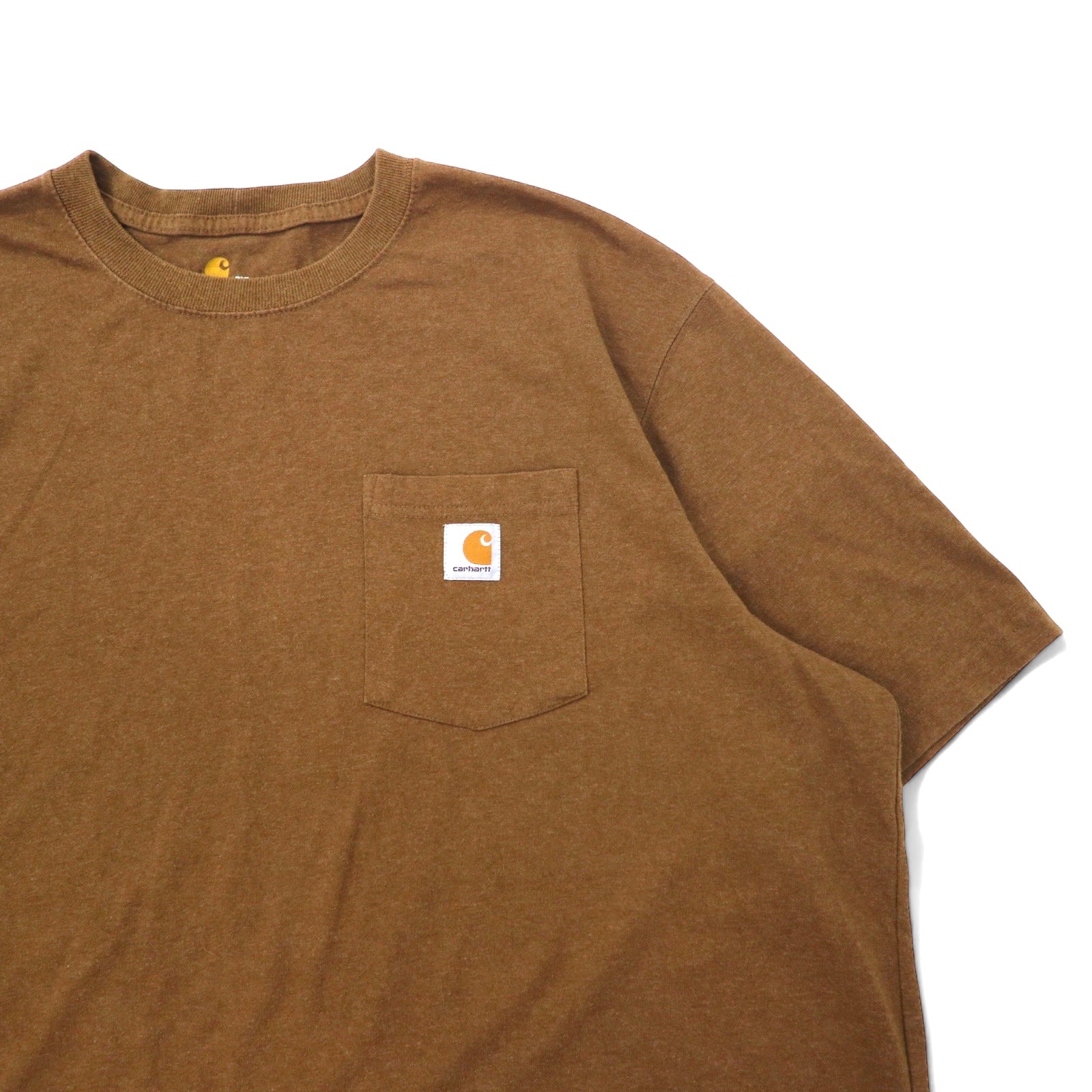 Carhartt T-shirt con taschino, taglia 2XL, marrone, cotone, oversize, K87 219