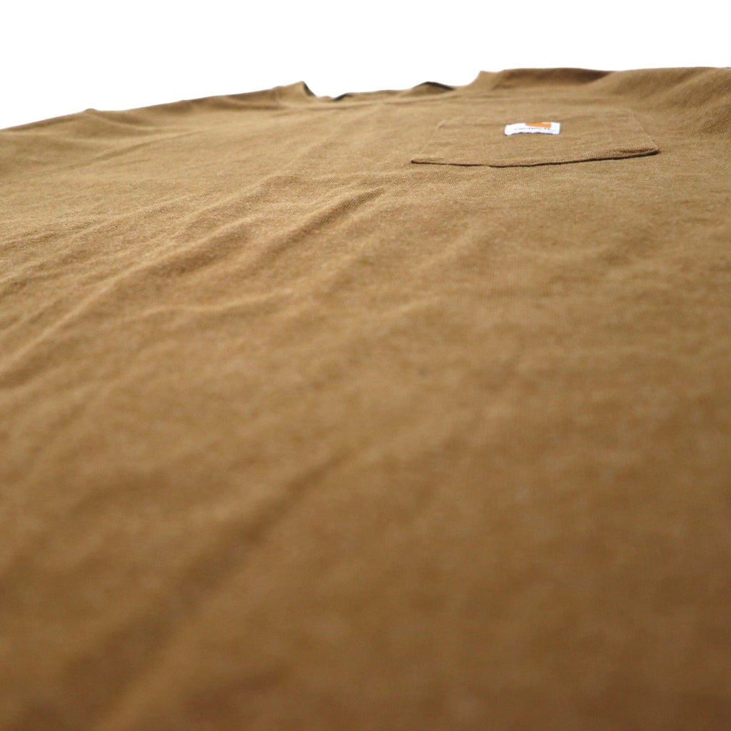 Carhartt T-shirt con taschino, taglia 2XL, marrone, cotone, oversize, K87 219
