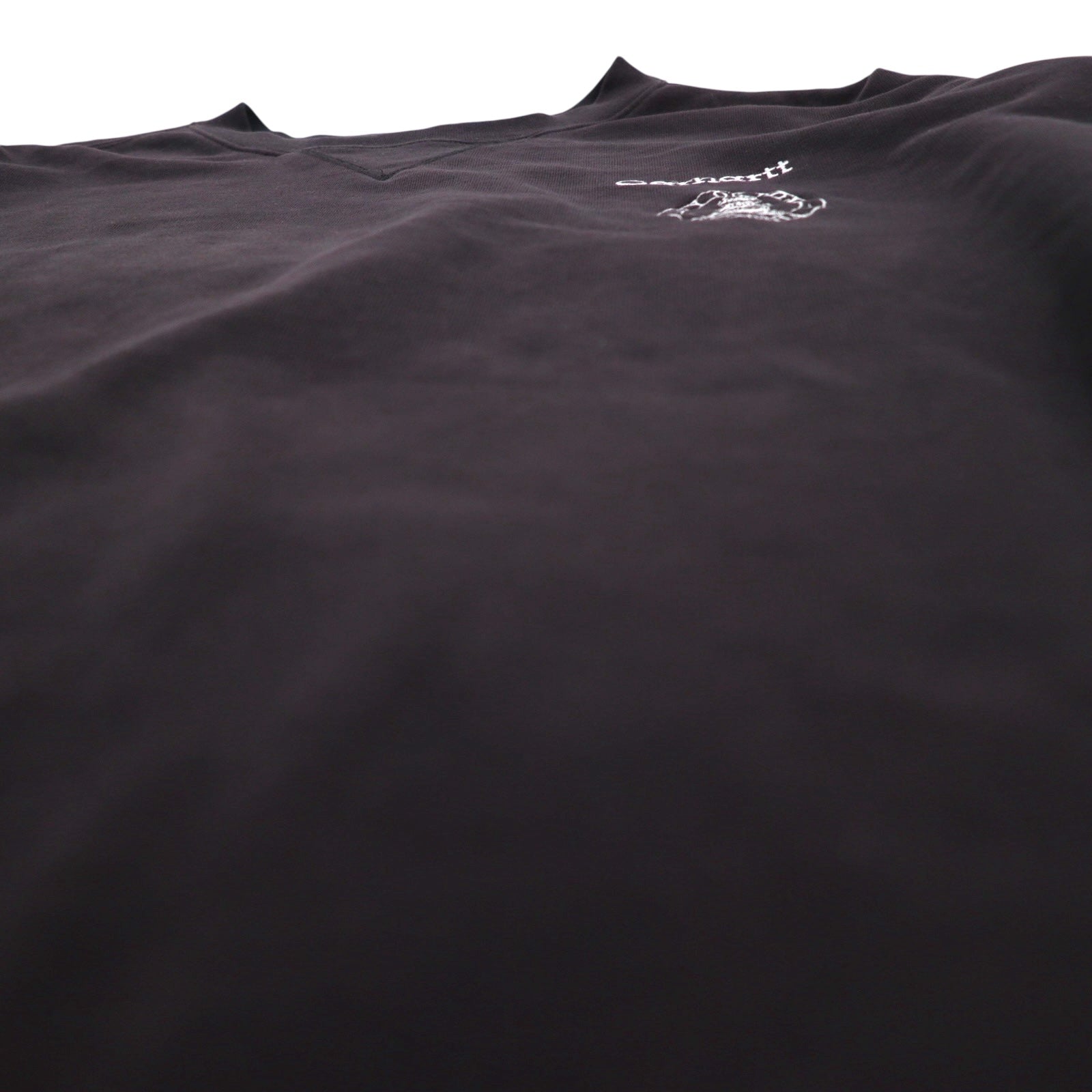 carhartt ビッグサイズ 前V クルーネック スウェット トレーナー XL ブラック コットン