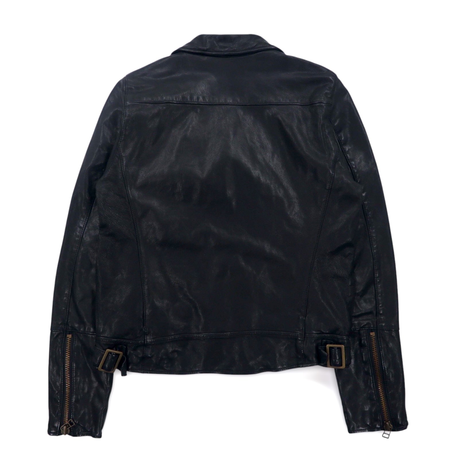 UNITED ARROWS Giacca chiodo in pelle di capra - S, nera (1525-136-2584)