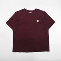 Carhartt T-shirt tasca LOOSE FIT XL bordeaux cotone Made in Honduras