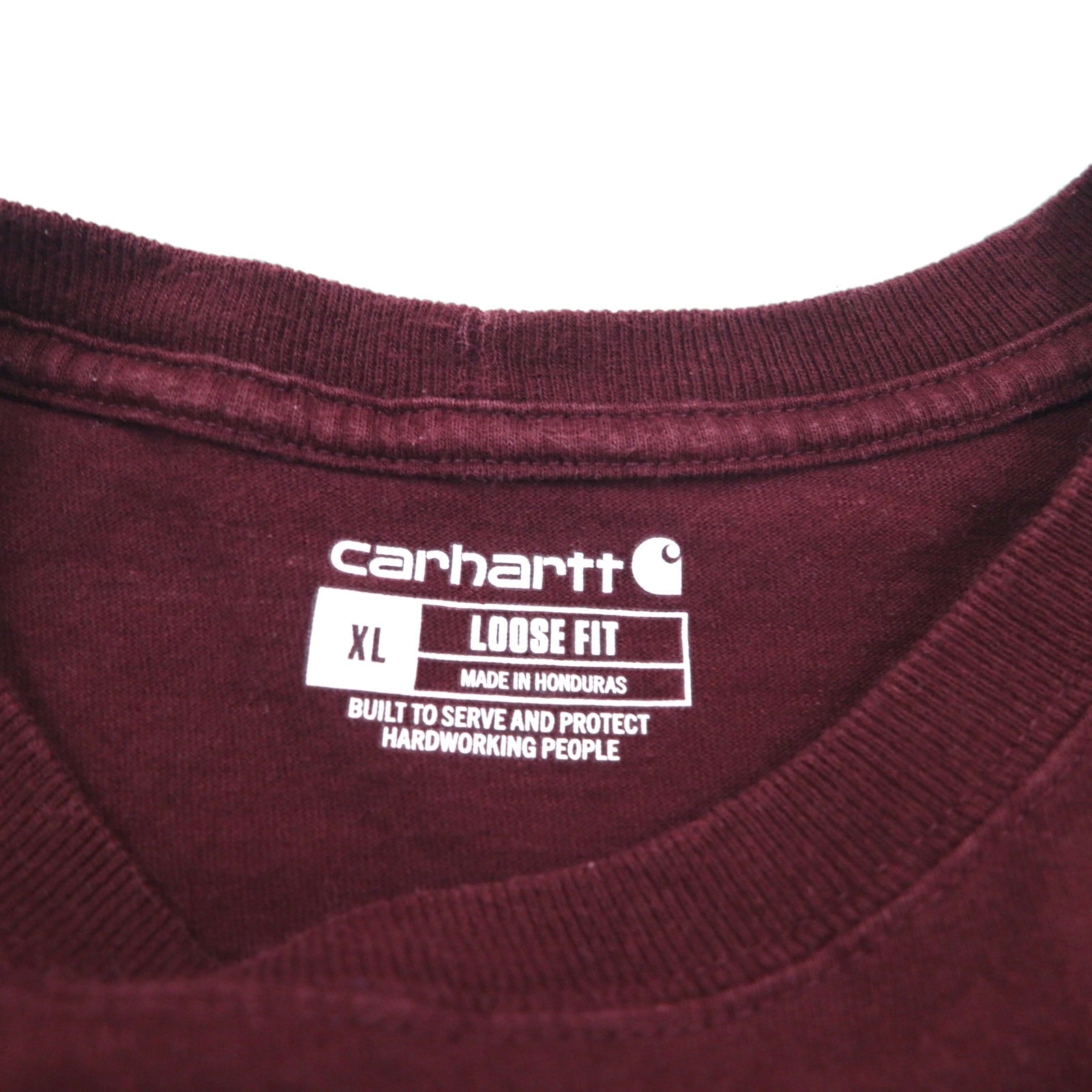 Carhartt T-shirt tasca LOOSE FIT XL bordeaux cotone Made in Honduras