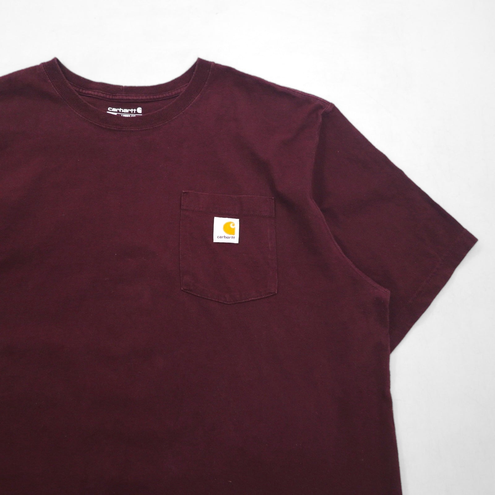 Carhartt T-shirt tasca LOOSE FIT XL bordeaux cotone Made in Honduras