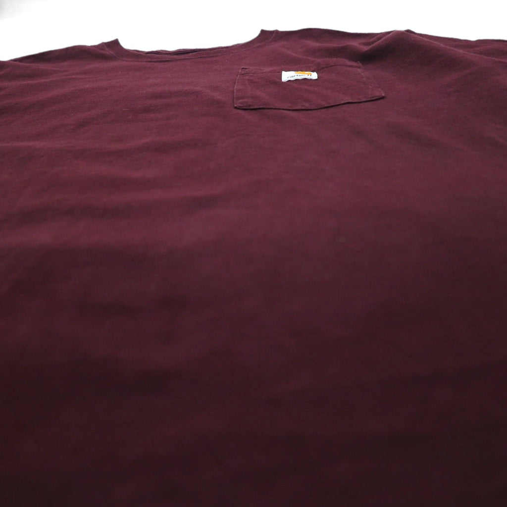 Carhartt T-shirt tasca LOOSE FIT XL bordeaux cotone Made in Honduras