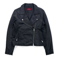 items URBAN RESEARCH Giacca chiodo in pelle di agnello, doppio petto, taglia S, colore nero, cerniera a doppio cursore WH73-27M001